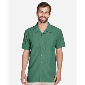 Harriton Men's Barbados Textured Camp Shirt - M560 - Palm Green